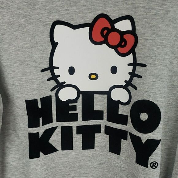 Hello Kitty Women's Large Gray Sweatshirt - Picture 2 of 6